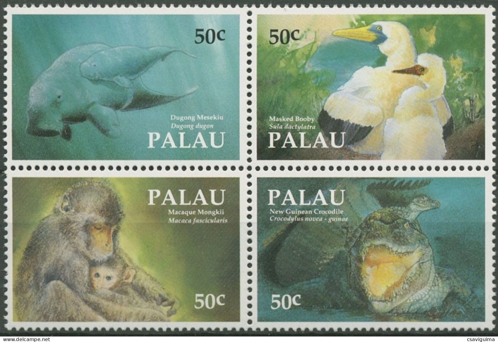 Palau - 1993 - Dugong - Yv 535/38 - Maritiem Leven