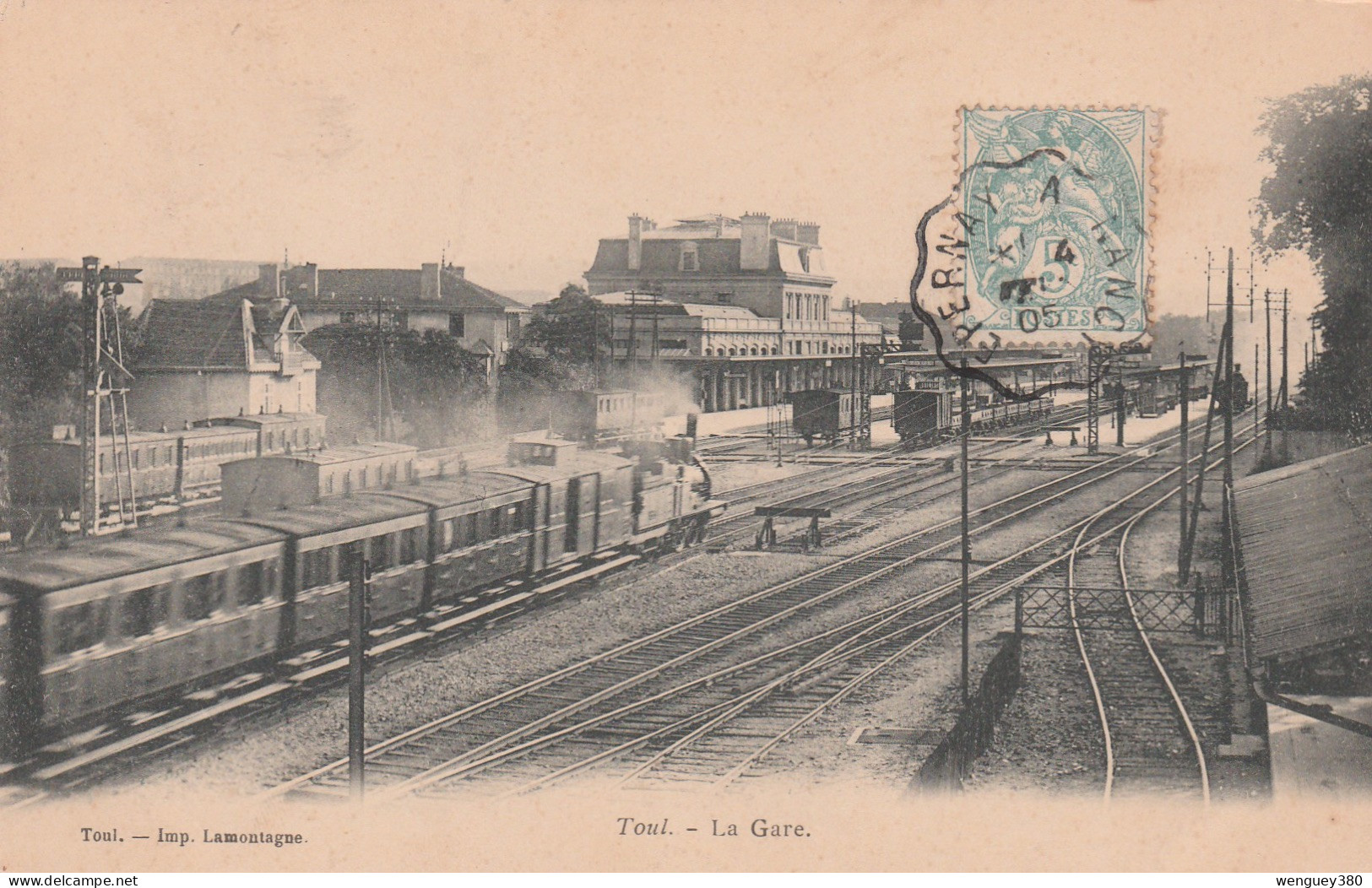 54 TOUL        La Gare       TB  PLAN.  1905           RARE - Toul