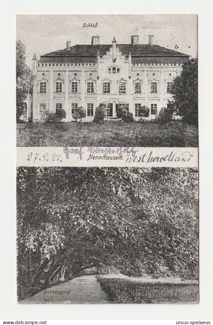 NENNHAUSEN  SCHLOSS   AK 1921 - Nennhausen