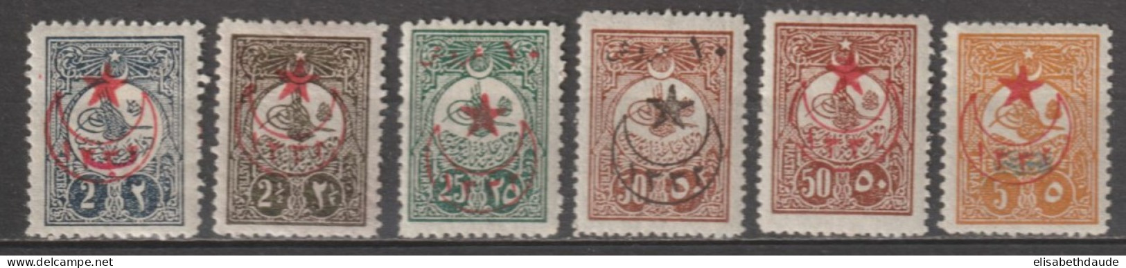 1916 - TURQUIE - YVERT N°388/391+394+395 * MH - COTE = 340 EUR. - Neufs