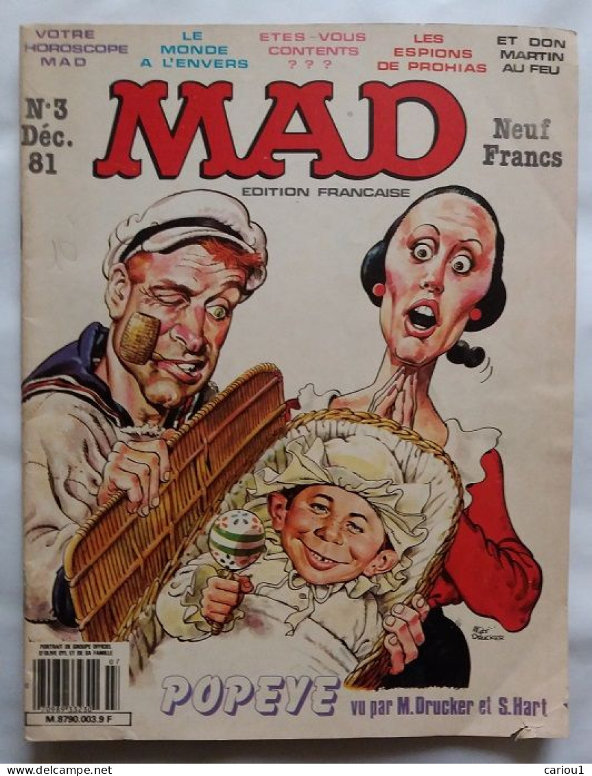 C1 Revue MAD # 3 Grafika 1981 DON MARTIN Jack DAVIS Dave BERG Prohias DRUCKER PORT INCLUS FRANCE - Otras Revistas