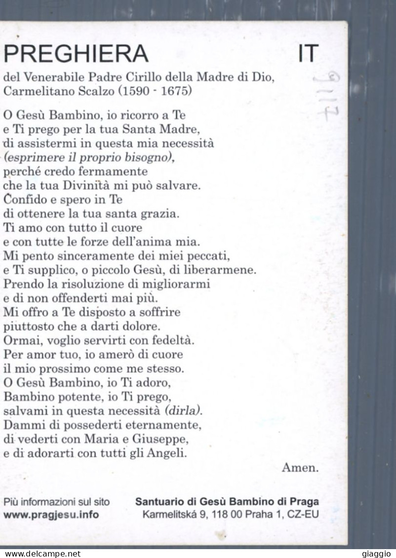 °°° Santino N. 9117 - Preghiera °°° - Religione & Esoterismo