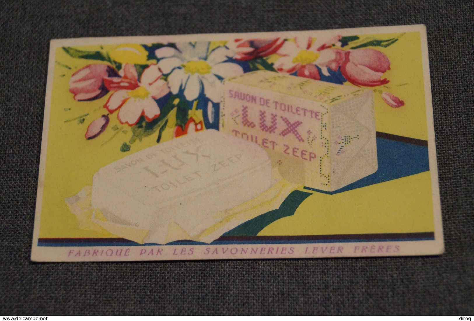 Belle Ancienne Carte Parfumée Savon De Toilette LUX, Lever Frères, 9,5 Cm. Sur 6 Cm. - Profumeria Antica (fino Al 1960)