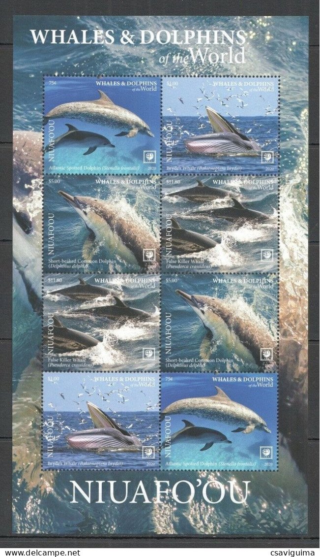 Niuafo'ou - 2020 - Marine Mammals: Whales, Dolphins - Yv 485/88 - Baleines