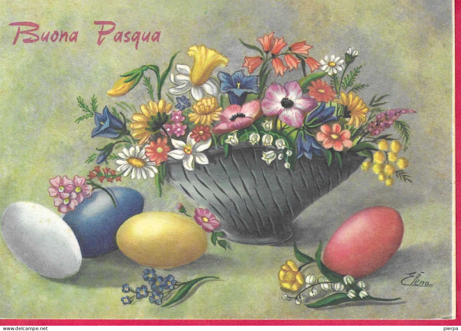 BUONA PASQUA - ALLEGORIA - DIS. ELENA - EDIZ. GM - NUOVA - Ostern