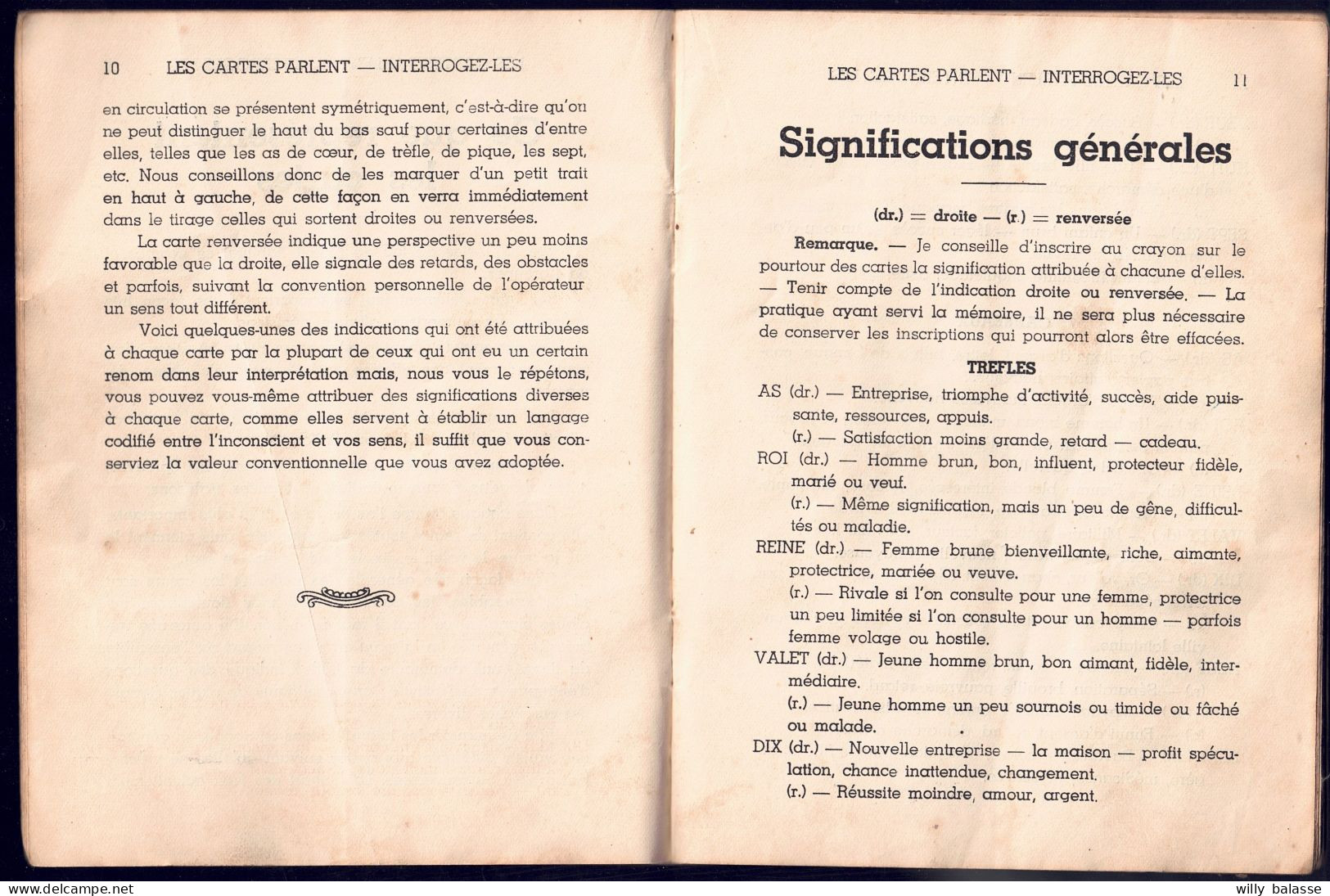 +++ Livre Ancien 1949 - LES CARTES PARLENT - Cartomancie - Cartes - Tarot  // - Giochi Di Società