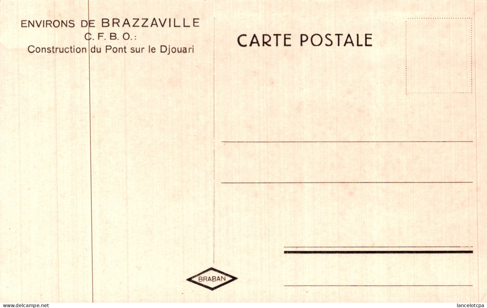 ENVIRONS BRAZZAVILLE / CONSTRUCTION DU PONT SUR LE DJOUARI - Brazzaville