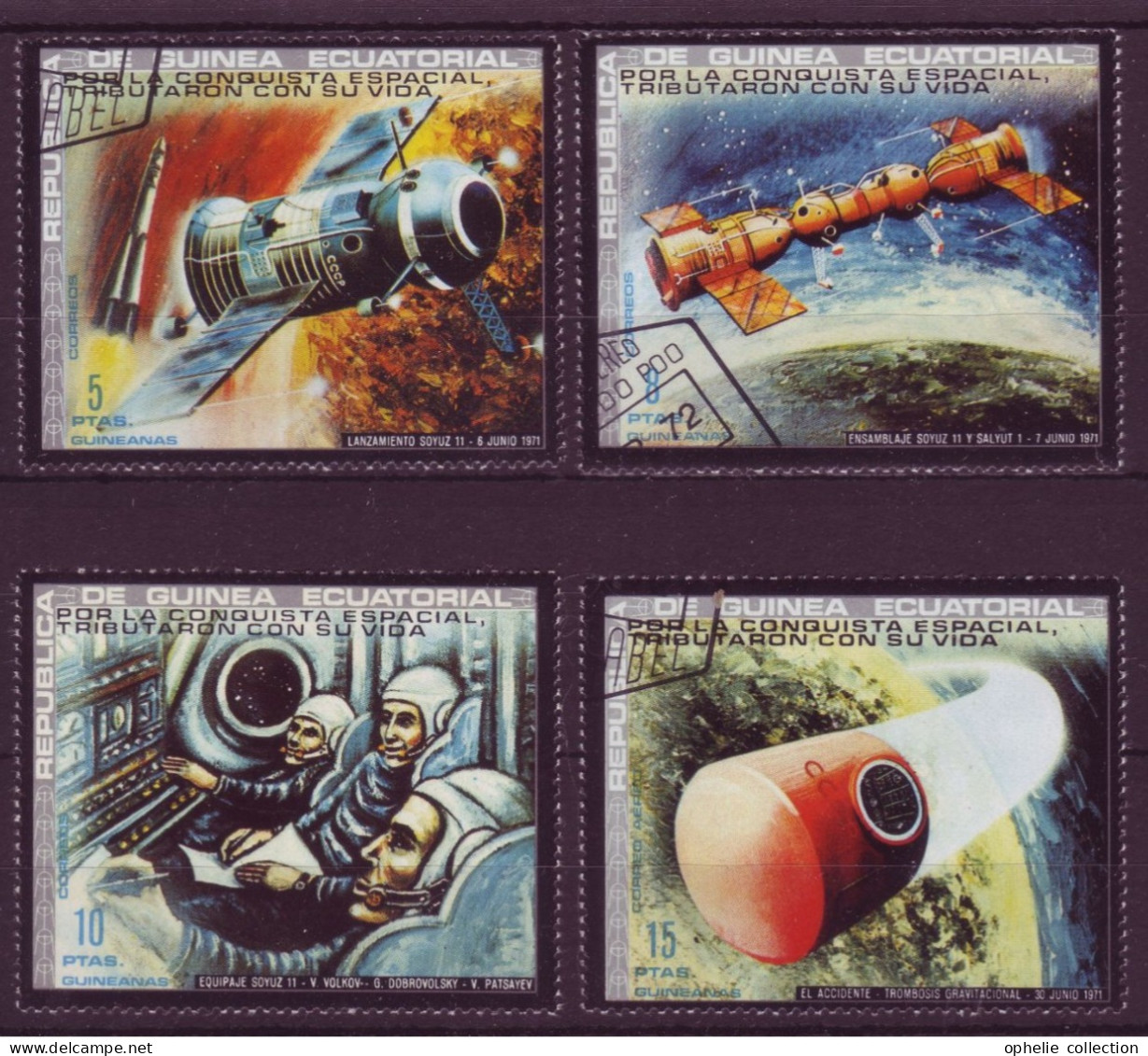 Afrique - Guinée Equatoriale - Space - 4 Timbres Différents  - 7061 - Guinée Equatoriale