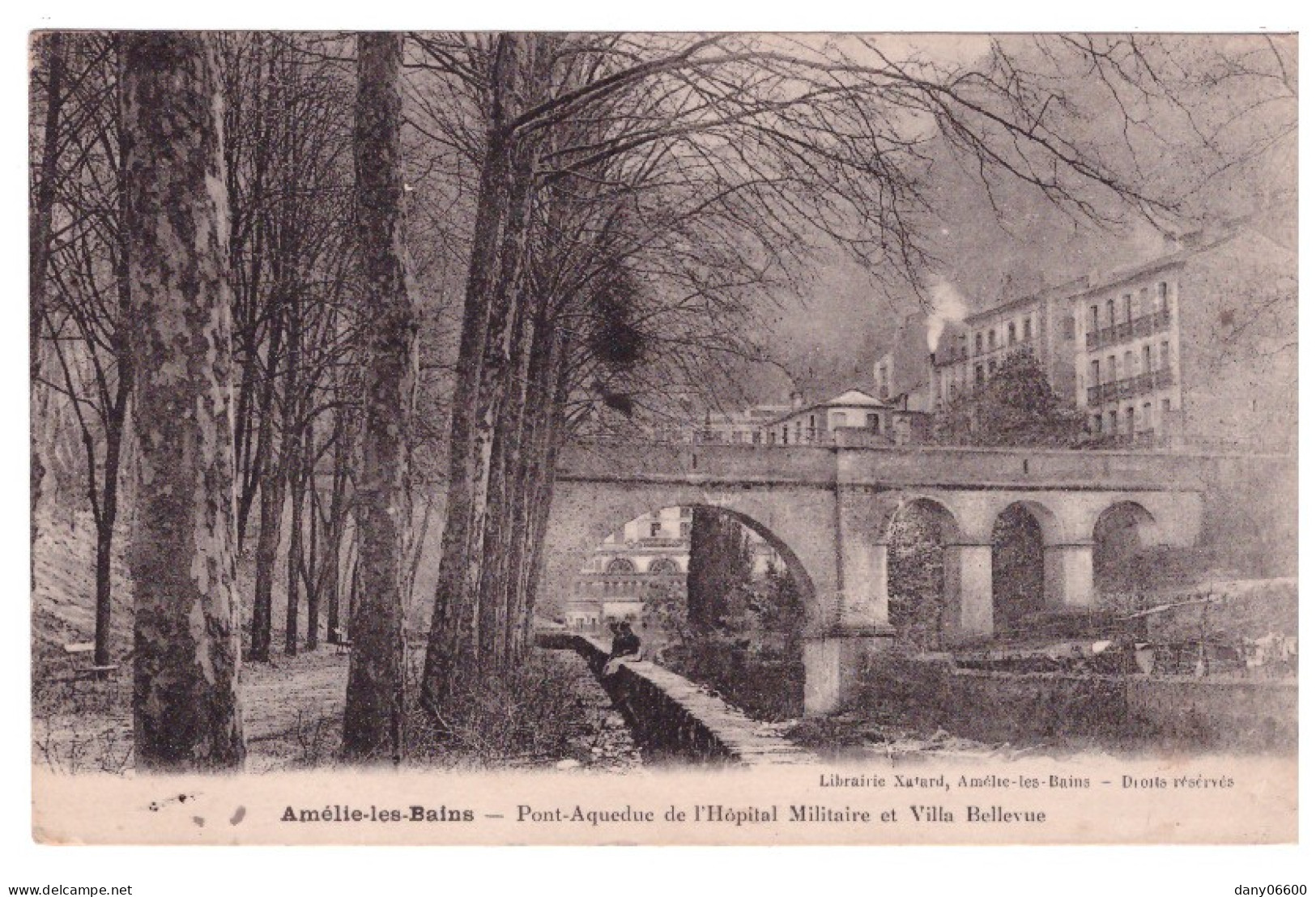 AMELIE LES BAINS - Pont Aqueduc De L'Hopital Militaire Et Villa Bellevue  - Sonstige & Ohne Zuordnung