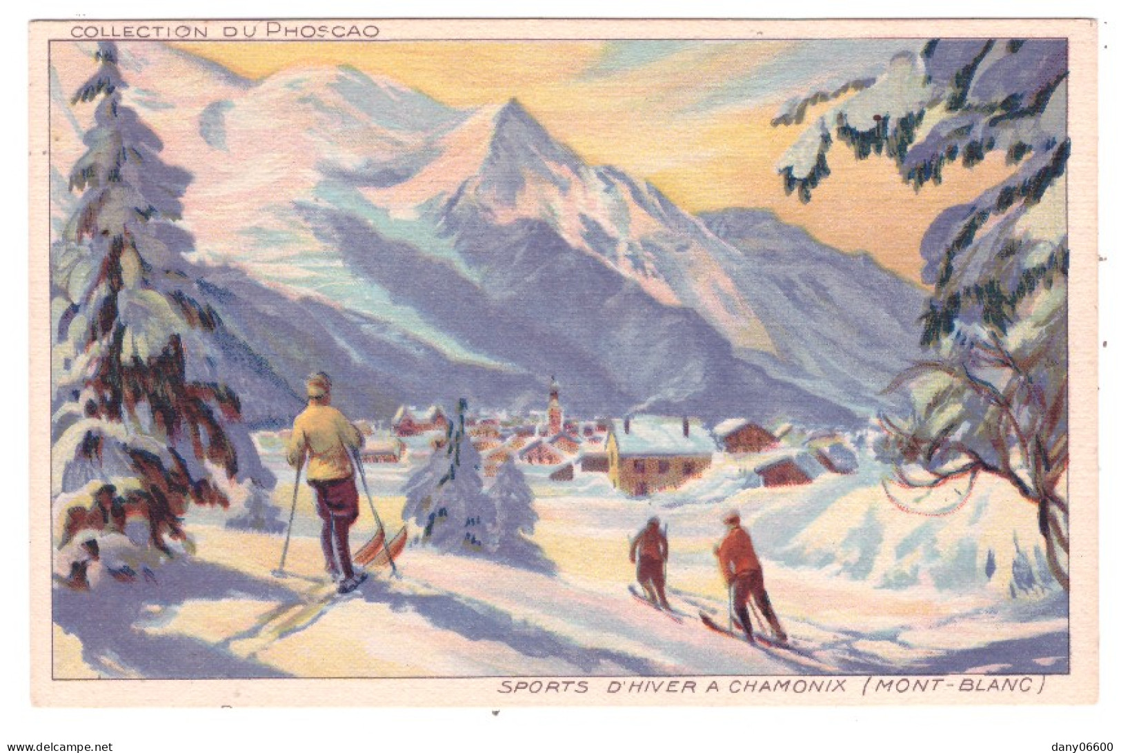 SPORTS D HIVER A CHAMONIX (MONT BLANC) (carte Animée) Collection Du Phoscao - Sports D'hiver