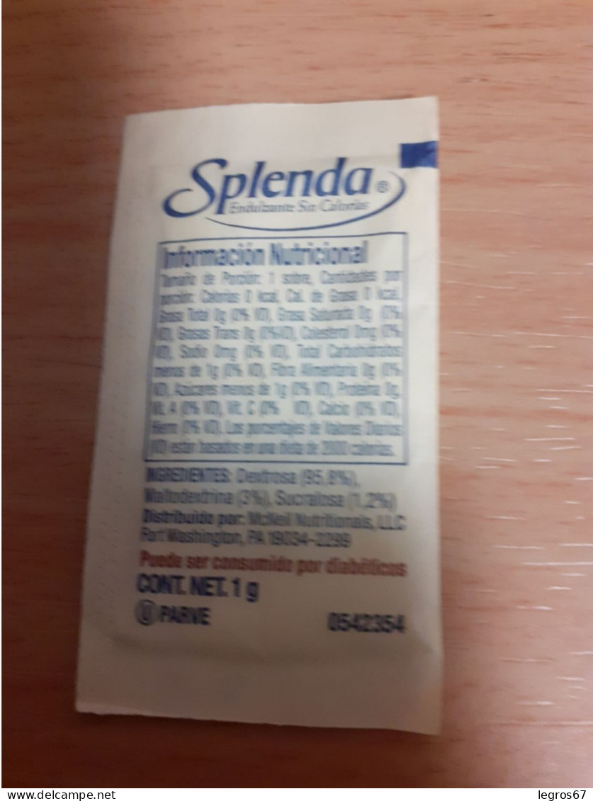 SACHET DE SUCRE SPLENDA - Zucker