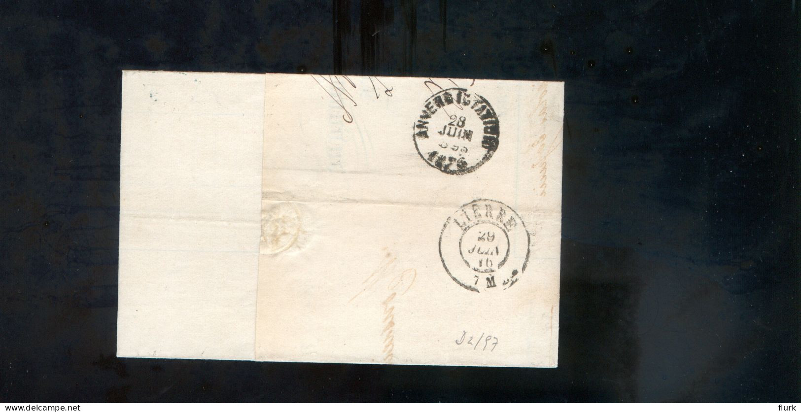 België OCB30 Gestempeld Op Brief Anvers-Lierre 1876 Perfect (2 Scans) - 1869-1883 Leopoldo II