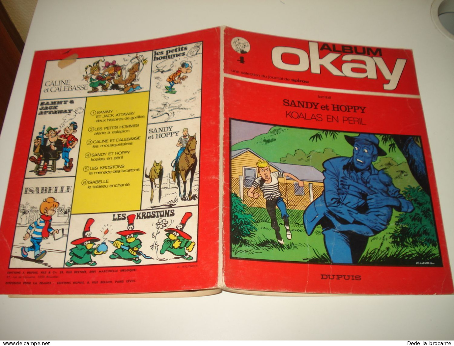 C54 / Sandy Et Hoppy " Koalas En Péril " EO De 1972 - Collection Okay N°4 - Andere & Zonder Classificatie