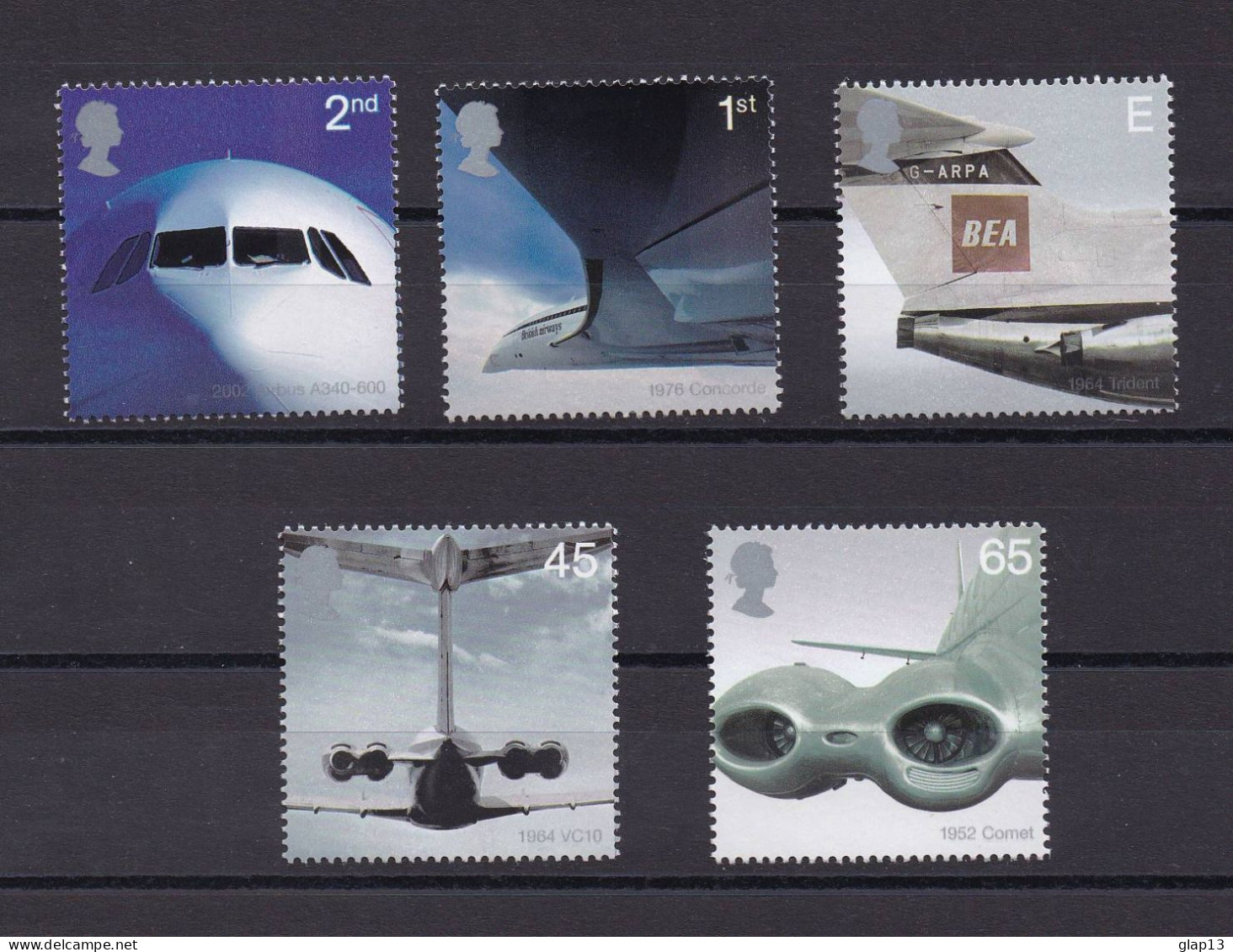 GRANDE-BRETAGNE 2002 TIMBRE N°2328/32 NEUF AVEC CHARNIERE AVIONS - Neufs