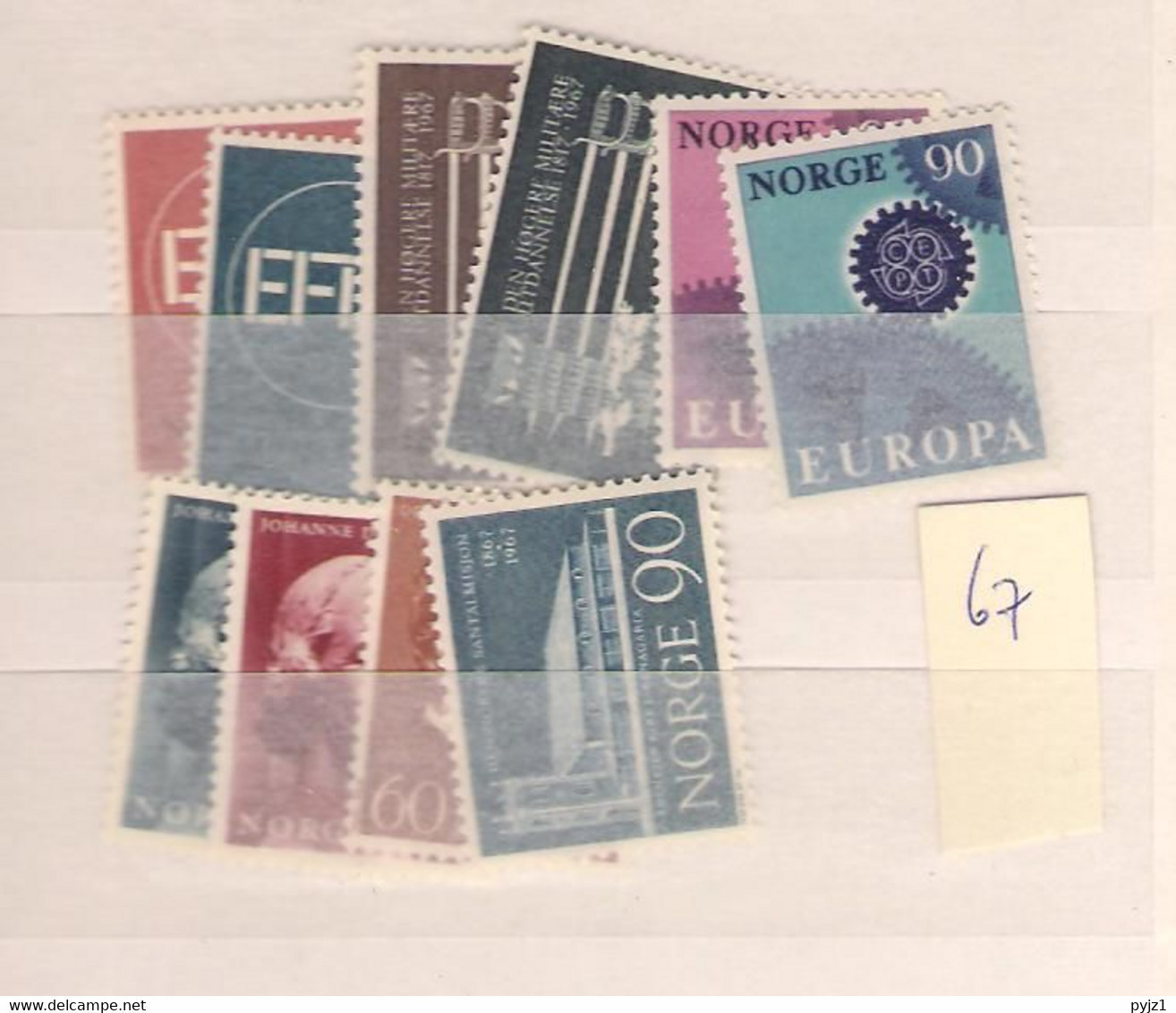 1967 MNH Norway Year Collection - Full Years