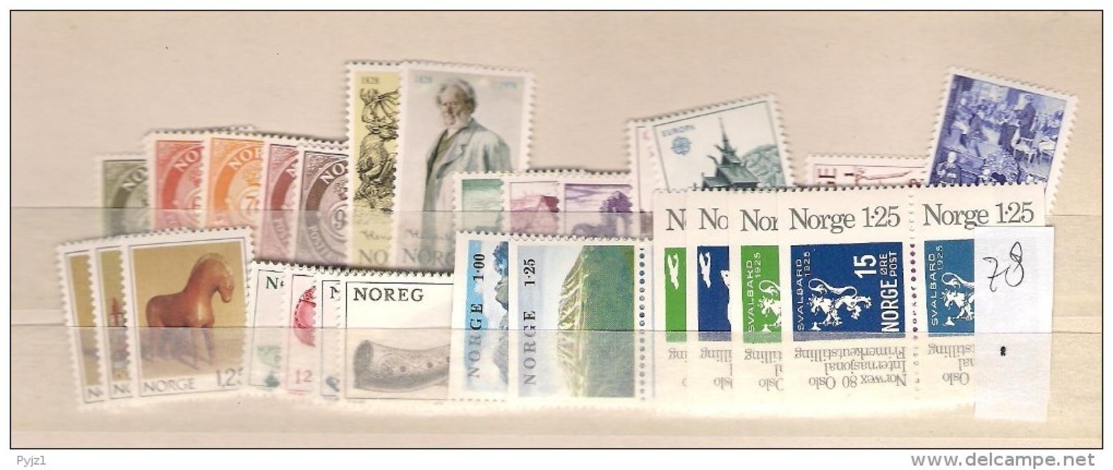 1978 MNH Norwegen, Year Complete According To Michel, Postfris - Años Completos