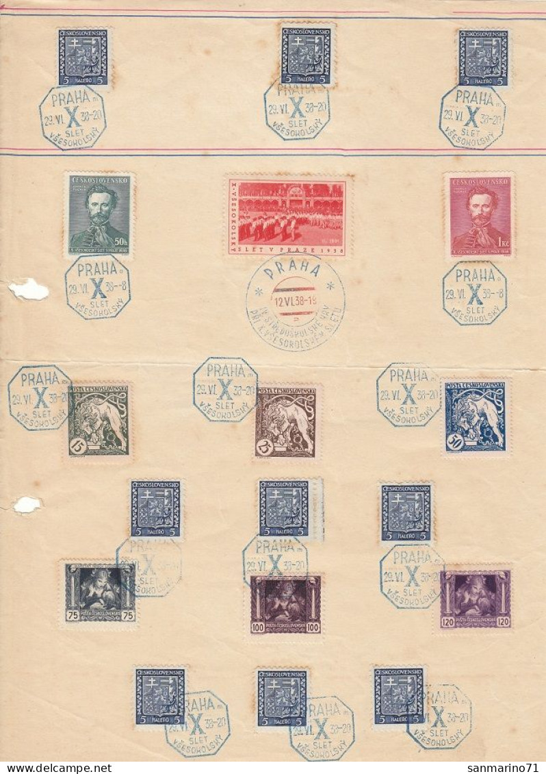 CZECHOSLOVAKIA Panes 4,large Format,folded Paper - Otros & Sin Clasificación