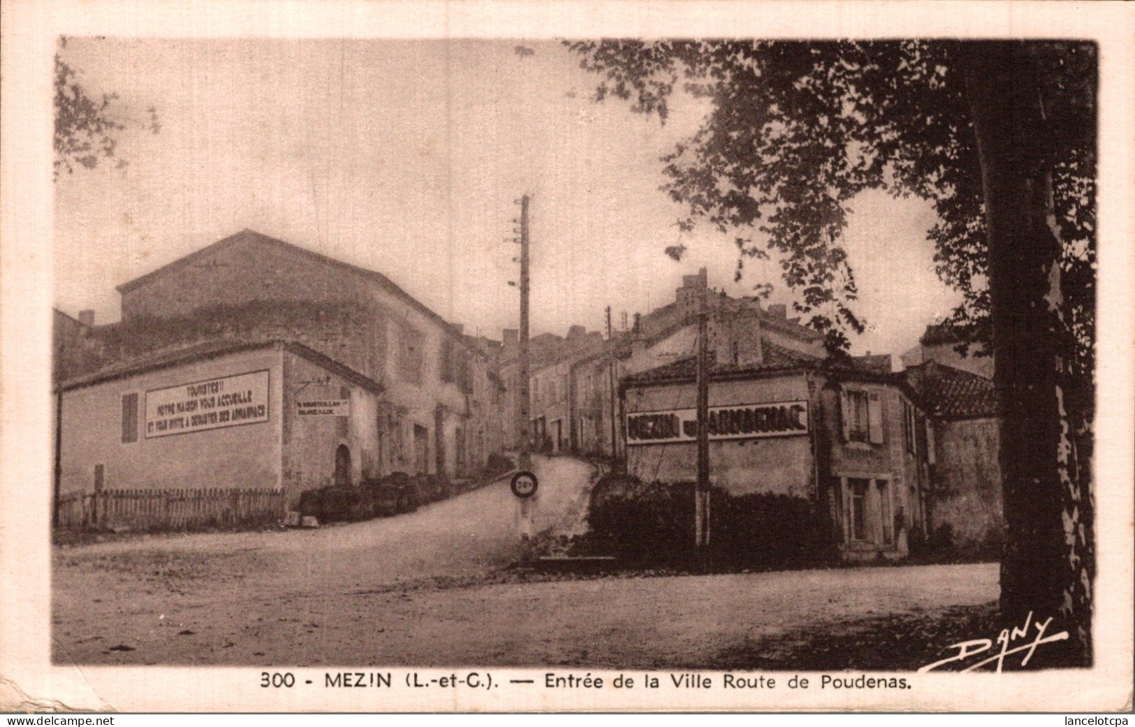 47 - MEZIN / ENTREE DE LA VILLE ROUTE DE POUDENAS - Autres & Non Classés