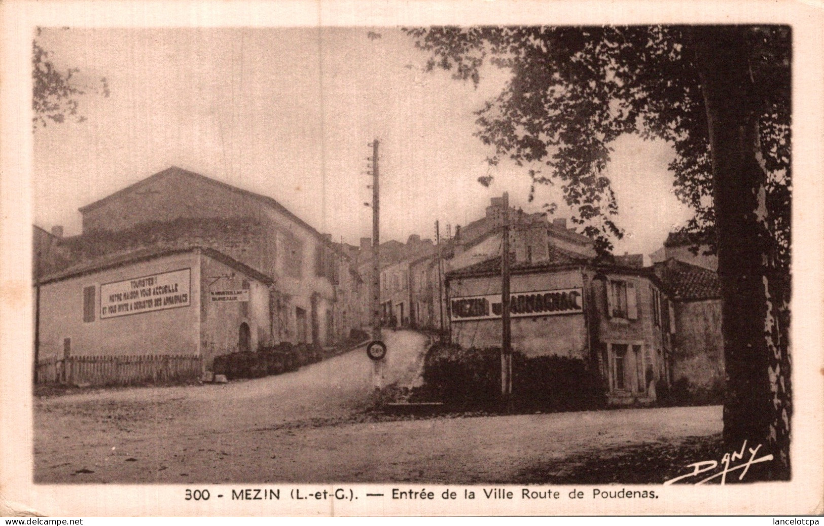 47 - MEZIN / ENTREE DE LA VILLE ROUTE DE POUDENAS - Autres & Non Classés