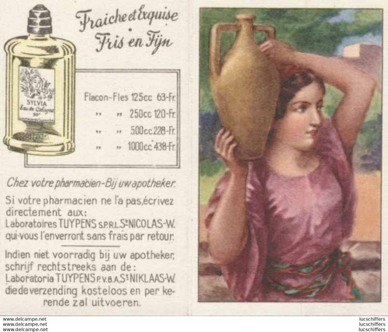 Lot de publicités pour le parfum - eau de Cologne - Belles illustrations - Scans recto/verso