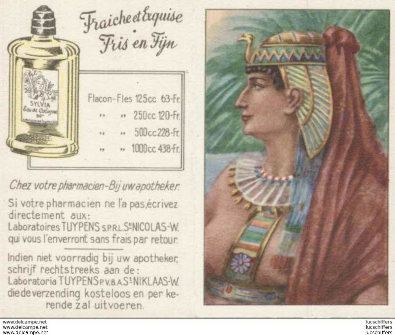 Lot de publicités pour le parfum - eau de Cologne - Belles illustrations - Scans recto/verso