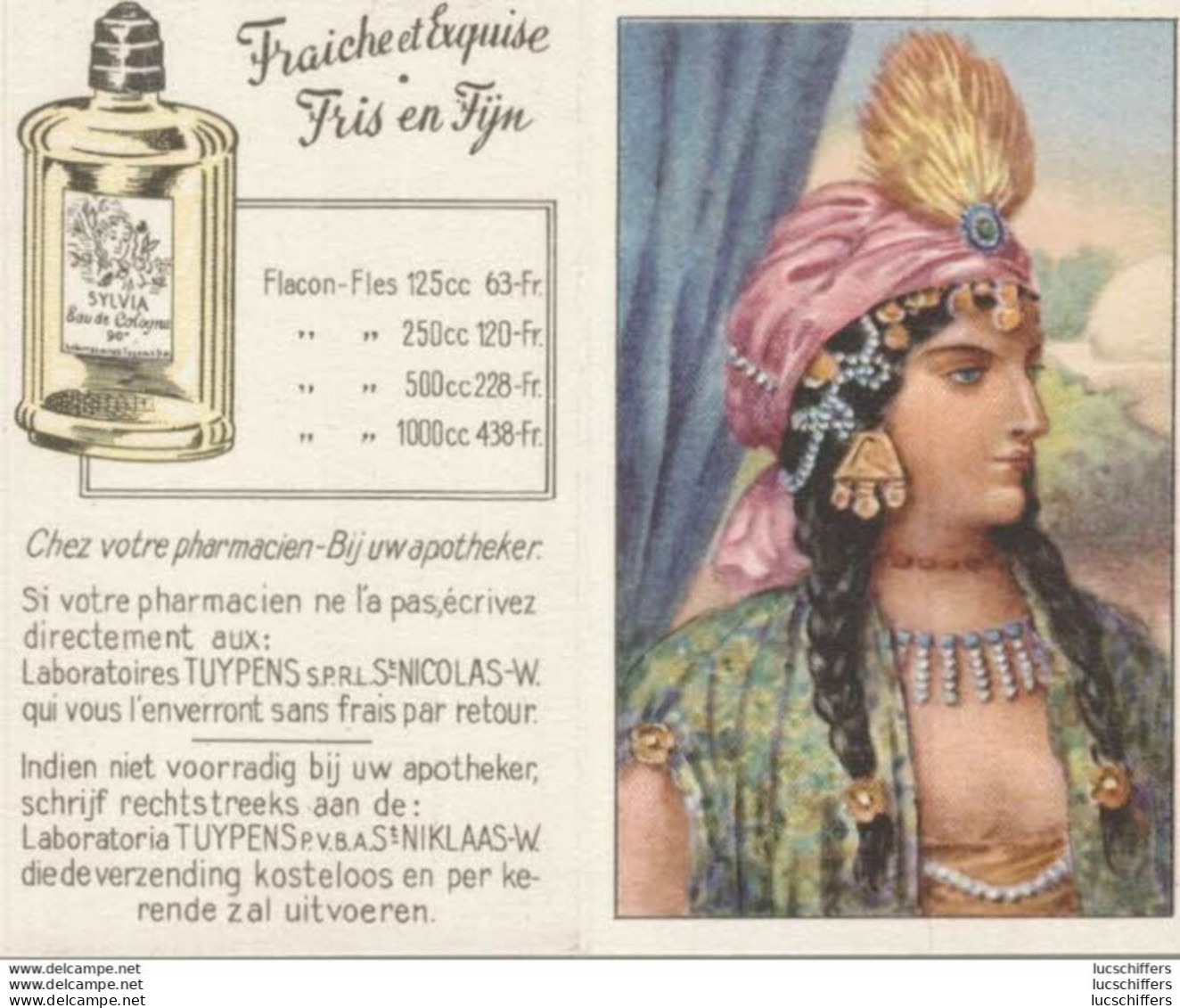 Lot de publicités pour le parfum - eau de Cologne - Belles illustrations - Scans recto/verso