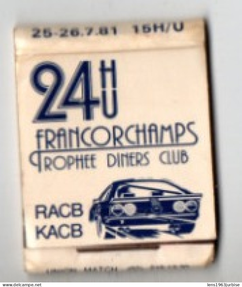 Spa - Francorchamps , 24 H ,  25 - 26 . 7 . 81, Voir état - Zündholzschachteln