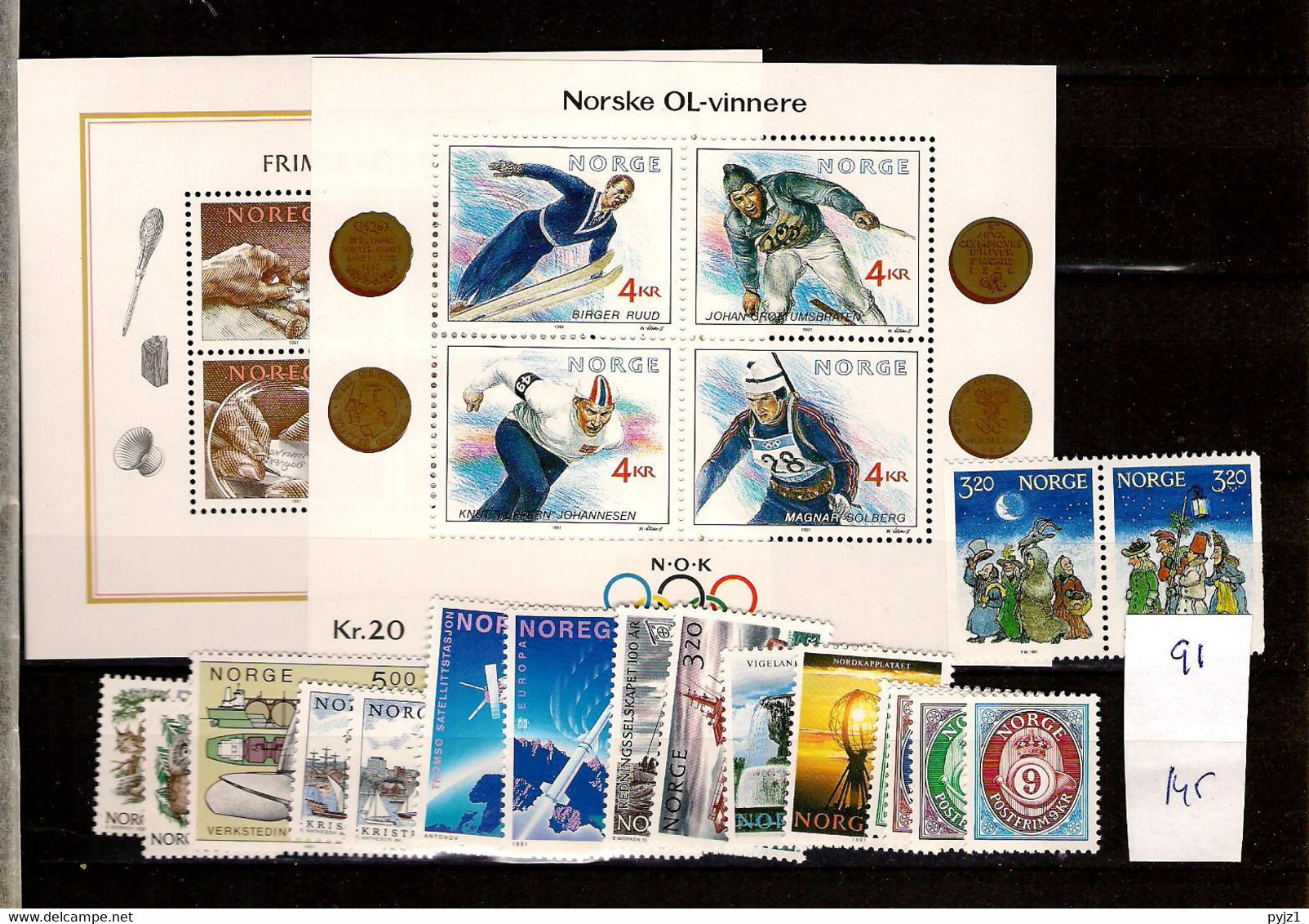 1991 MNH Norway Year Collection According To Michel System - Annate Complete