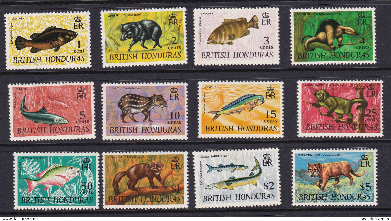 British Honduras: 1968   Wildlife Set   SG256-267   MNH - Honduras Británica (...-1970)