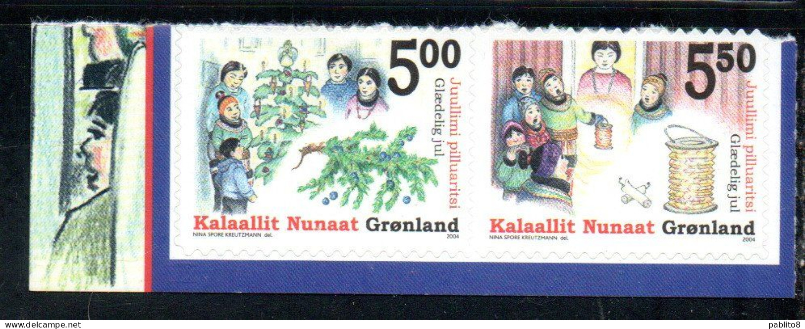 GREENLAND GRONLANDS GROENLANDIA GRØNLAND 2004 CHRISTMAS WEIHNACHTEN NATALE NOEL NAVIDAD COMPLETE SET SERIE COMPLETA MNH - Neufs