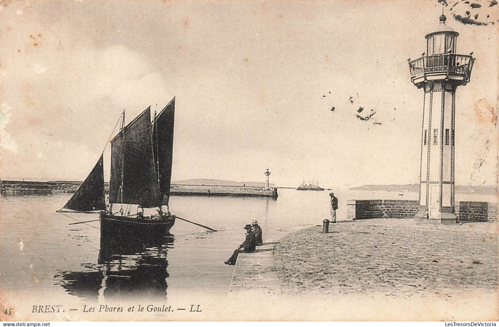 FRANCE - Brest - Vue Sur Les Phares Et Le Goulet - L L - La Mer - Bateau - Animé - Carte Postale Ancienne - Brest