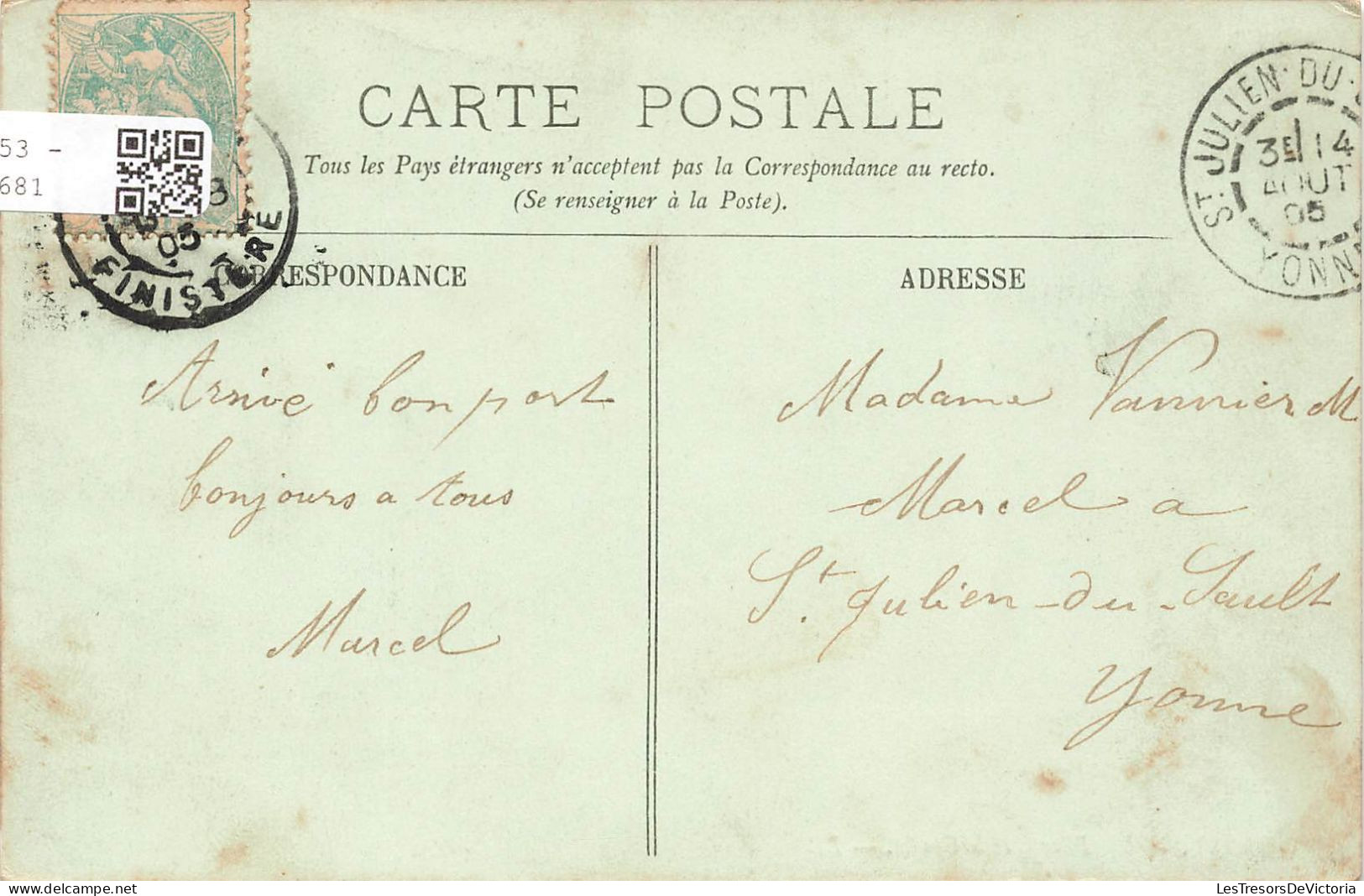 FRANCE - Brest - Vue Sur Les Phares Et Le Goulet - L L - La Mer - Bateau - Animé - Carte Postale Ancienne - Brest
