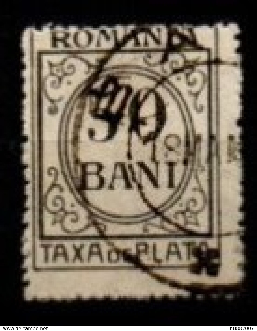 ROUMANIE     -    Taxe   -   1921  . Y&T N° 61 Oblitéré - Strafport