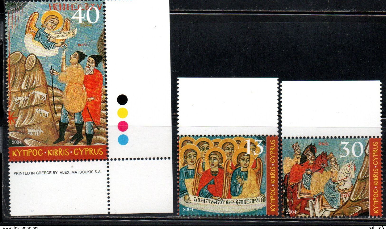 CYPRUS CIPRUS CIPRO 2004 CHRISTMAS NATALE NOEL WEIHNACHTEN NAVIDAD COMPLETE SET SERIE COMPLETA MNH - Unused Stamps