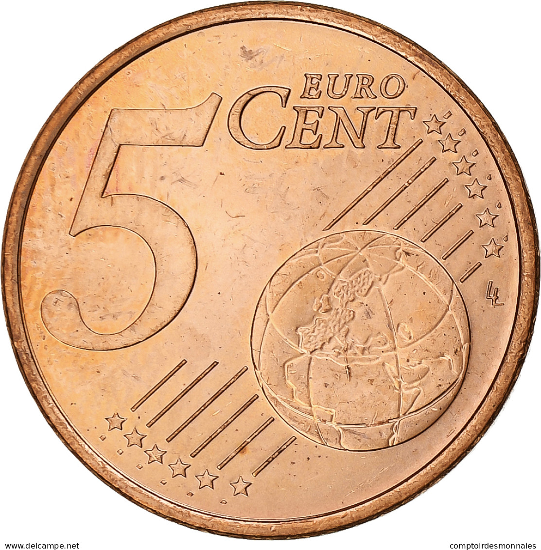 France, Rainier III, 5 Euro Cent, 2001, Paris, Cuivre Plaqué Acier, SPL+ - Francia