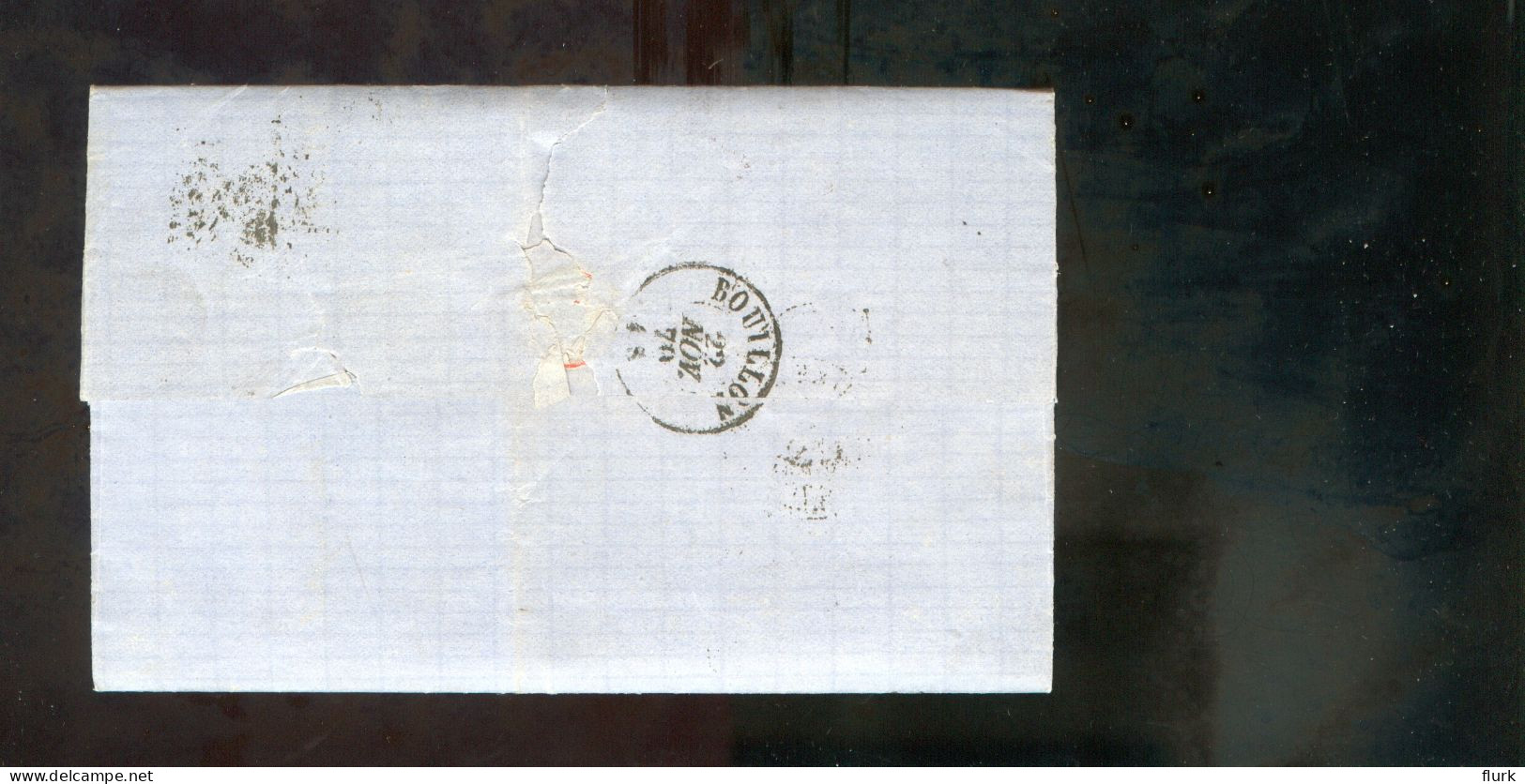 België OCB30 Gestempeld Op Brief Bruxelles-Bouillon 1870 Perfect (2 Scans) - 1869-1883 Léopold II