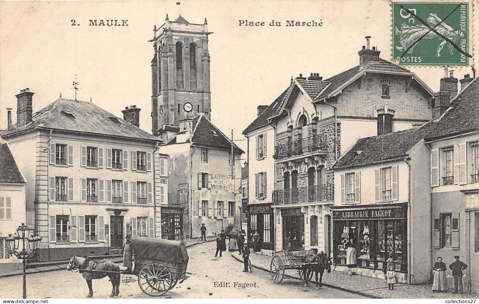 78-MAULE- PLACE DU MARCHE - Maule