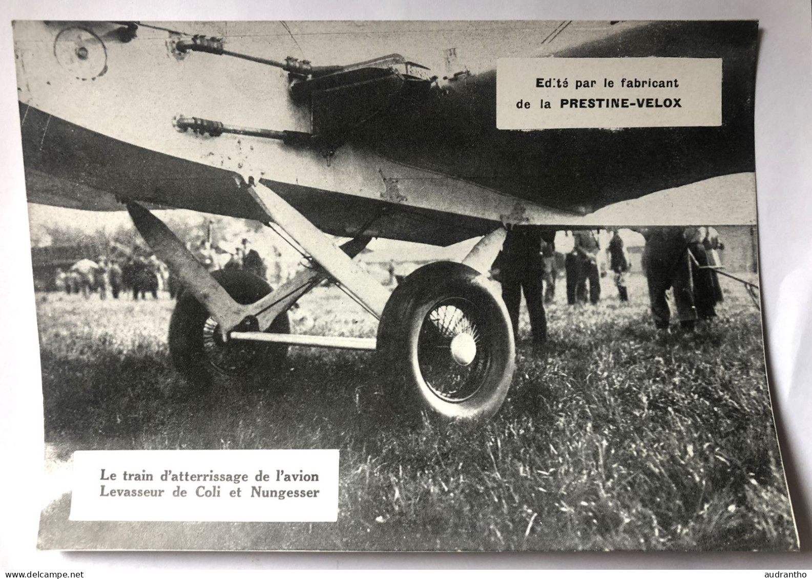 2 Carte Publicitaire - Coli Et Nungesser Traversé De L'atlantique Avion Levasseur - Laboratoires Prestie-Velox -aviation - Autres & Non Classés