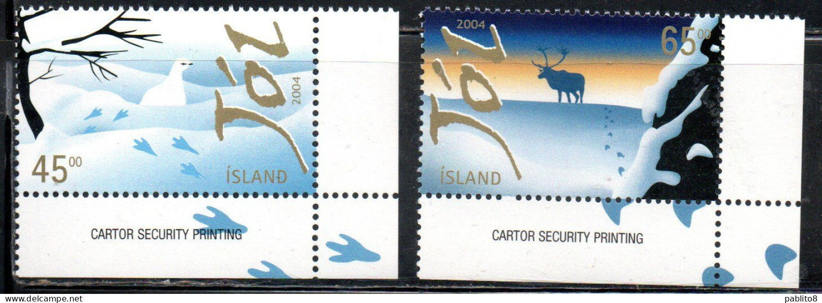 ISLANDA ICELAND ISLANDE ISLAND 2004 CHRISTMAS NATALE NOEL WEIHNACHTEN NAVIDAD JOL COMPLETE SET SERIE COMPLETA MNH - Unused Stamps
