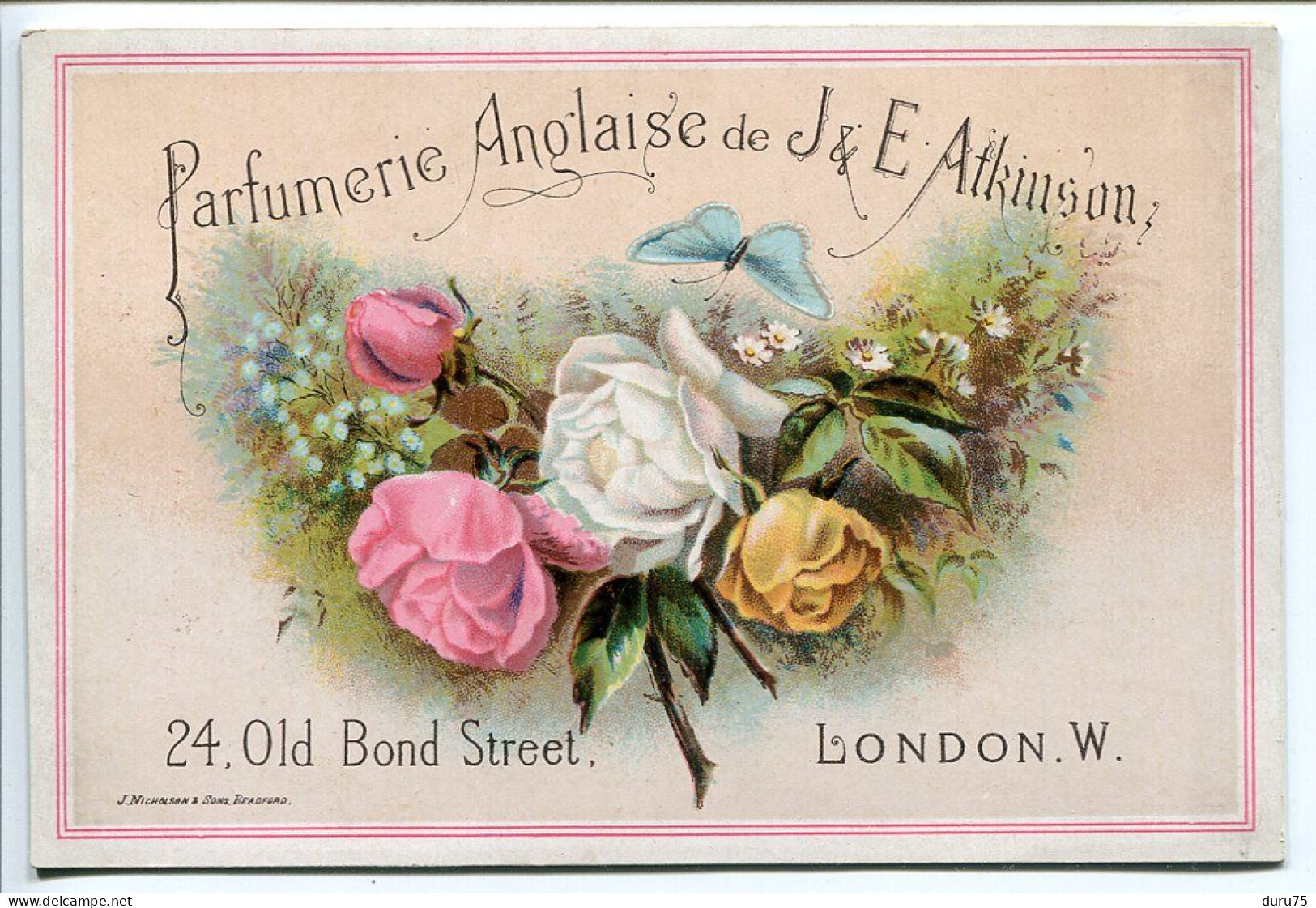 1878 Exposition Universelle Paris Chromo Dépliant PUB Publicité PARFUMERIE ANGLAISE De J. & E. ATKINSON London - Autres & Non Classés