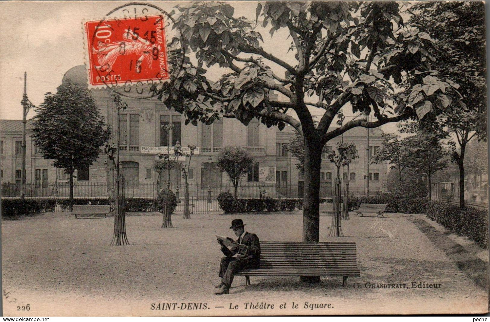 N°136 W -cpa Saint Denis -le Théâtre Et Le Square- - Saint Denis