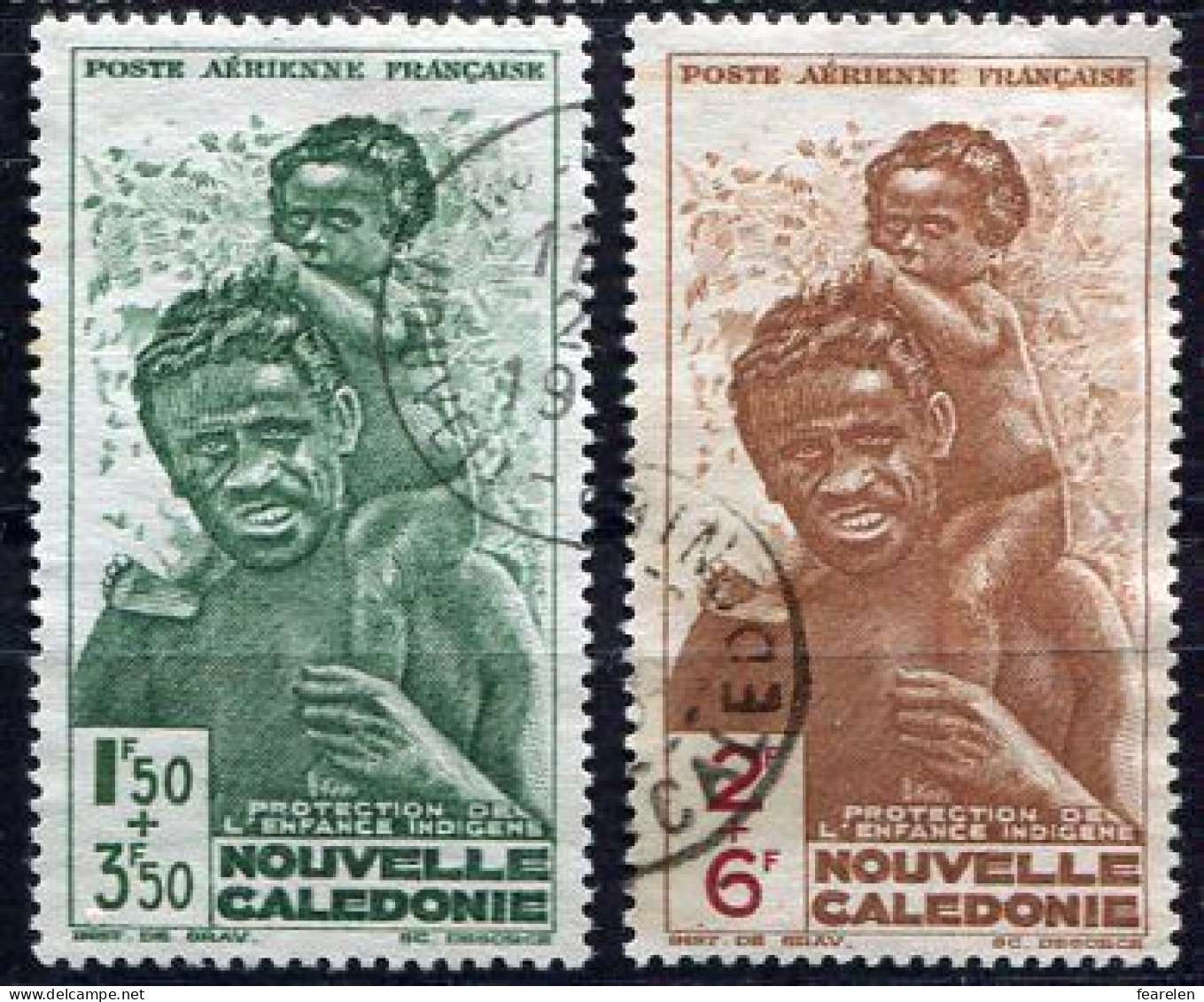 Colonie Française, Nouvelle-Calédonie Poste Aérienne N°36-7 Oblitérés, Très Beau - Used Stamps