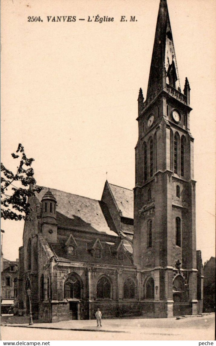 N°138 W -cpa Vanves -l'église- - Vanves