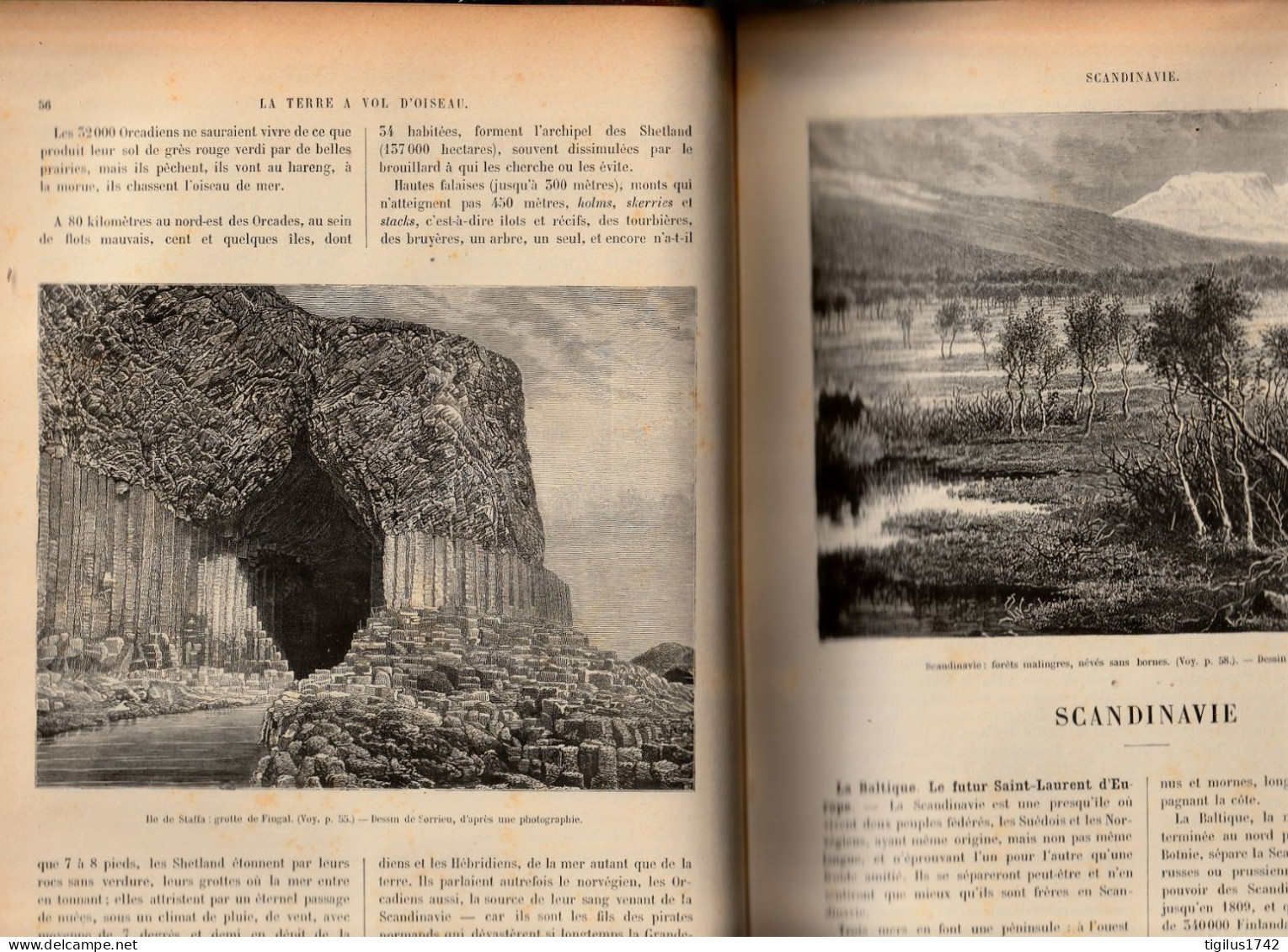 Livre Relié Onésime RECLUS . 1893. La Terre à Vol D’oiseau. Librairie Hachette Et Cie - 1801-1900