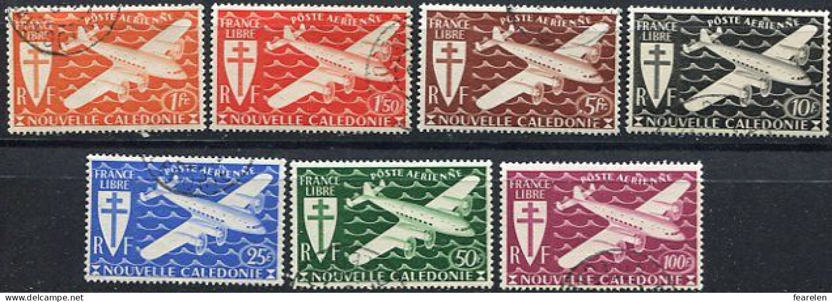 Colonie Française, Nouvelle-Calédonie Poste Aérienne N°46-52 Oblitérés, Très Beau - Usati