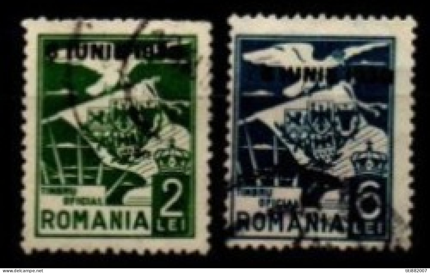 ROUMANIE     -    Service   -   1930  . Y&T N° 14  & 17 Oblitérés.  Surchargés. - Servizio