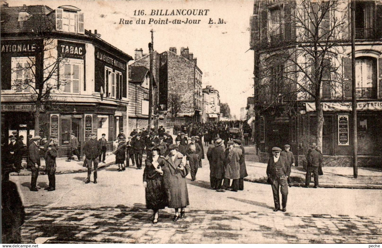 N°140 W -cpa Billancourt -rue Du Point Du Jour- - Boulogne Billancourt