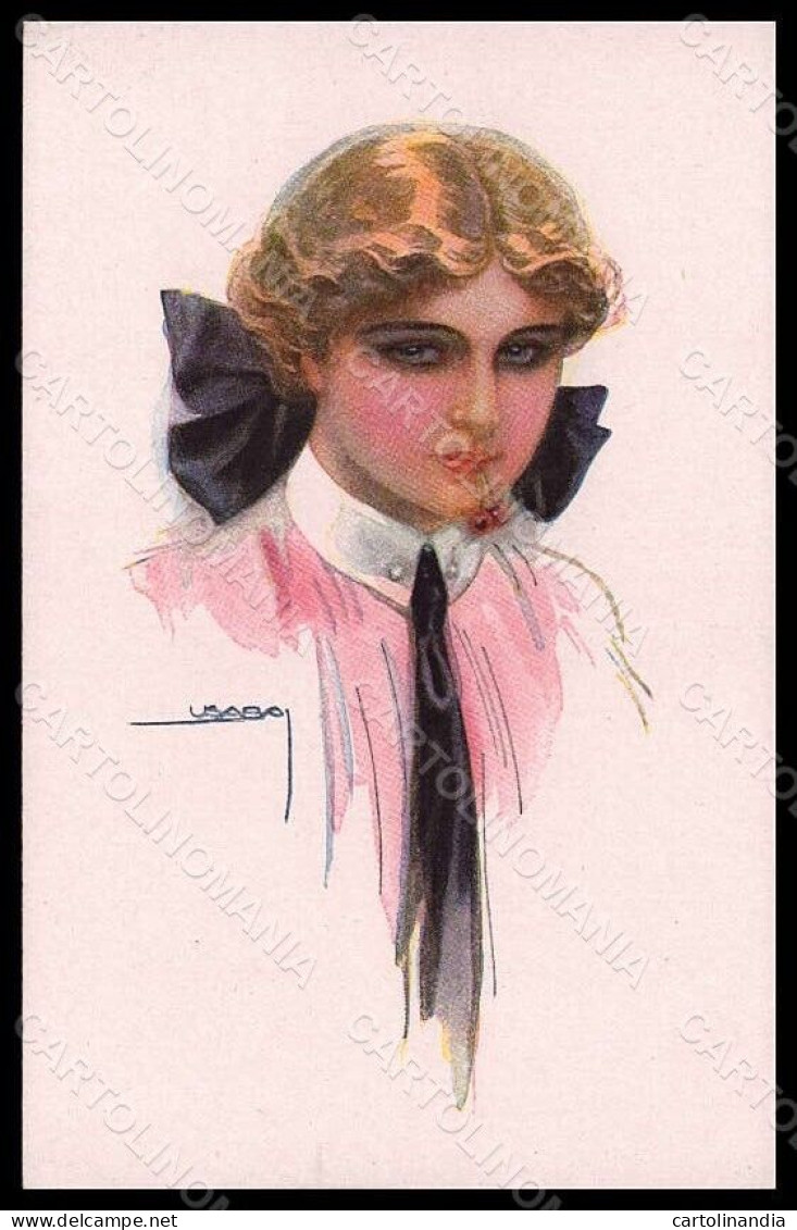 Artist Signed Usabal L. Fashion Glamour Lady Serie 333-5 Postcard VK7922 - Other & Unclassified