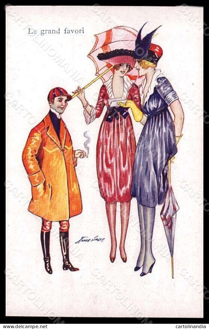 Artist Signed Sager X. Fashion Glamour Lady Equitation Serie 162 Postcard VK8096 - Other & Unclassified