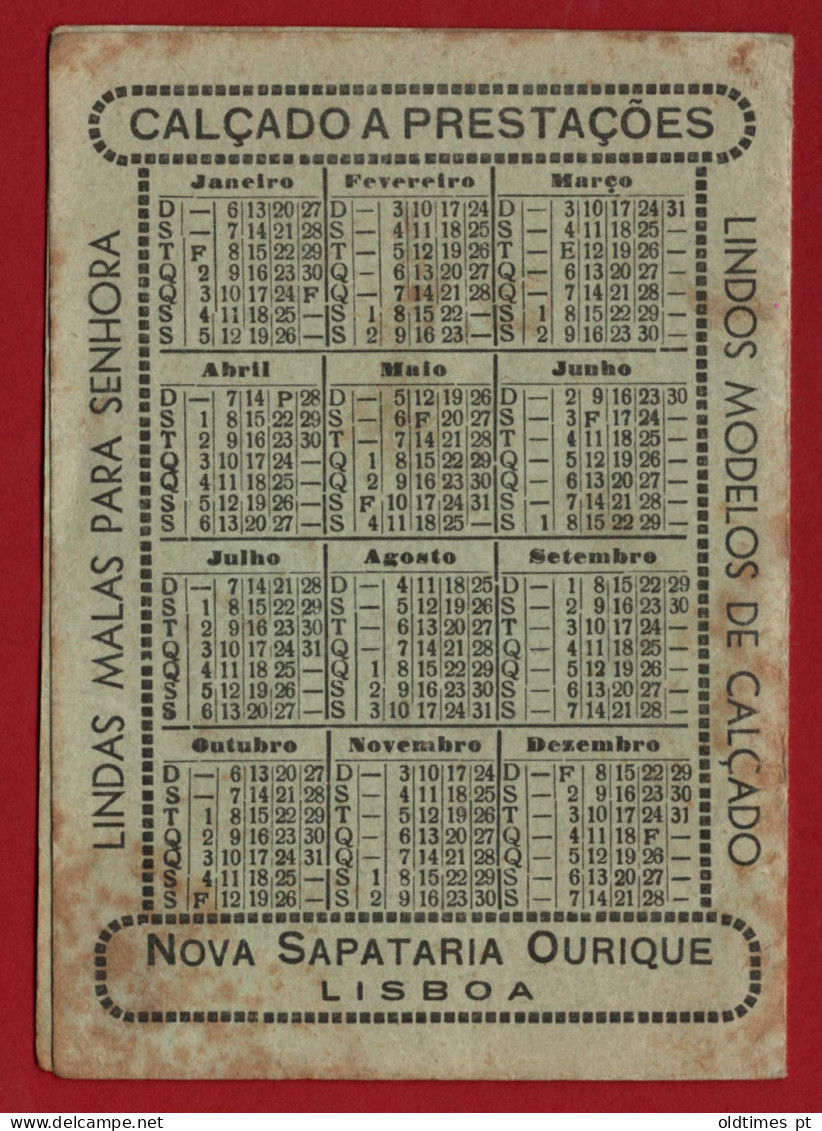 PORTUGAL - LISBOA - NOVA SAPATRIA OURIQUE - CALENDÁRIO 1935 - Pubblicitari